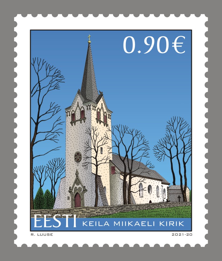 Ilmub Keila Mihkli kiriku postmark ja ümbrik